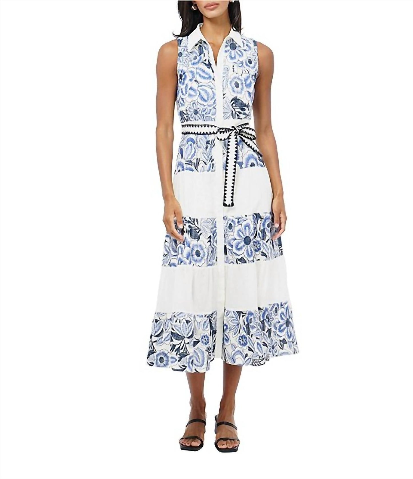 Adelyn Rae - Ethena Embroidered Midi Dress