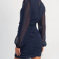 Emory Park - Long Sleeve Ruched Mini Dress