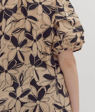 Entro - Floral Puff Sleeve Top