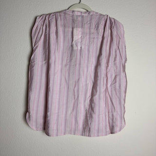 Colorblock - Women's Striped Sleeveless Button Front Blouse