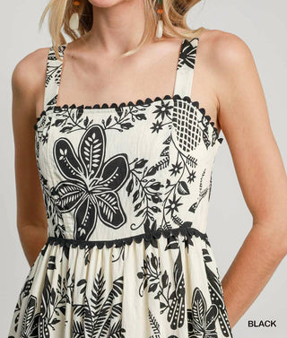 Umgee - Sale Abstract Print Midi Dress