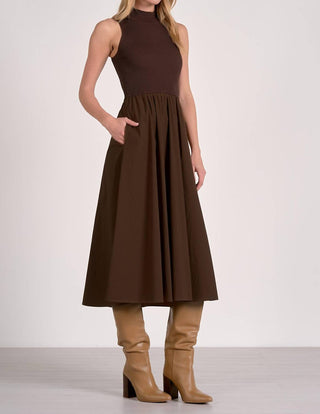 Elan - Elsie Mixed Media Maxi Dress