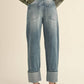Miou Muse - Straight Leg Cuffed Hem Pants