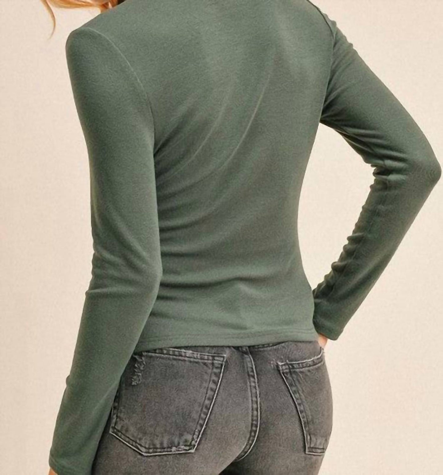 Paper Crane - Ribbed Knit Turtleneck Top