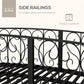 Outsunny 7' Metal Arch Garden Bridge with Safety Siderails