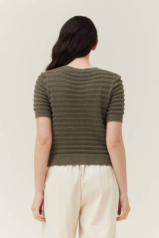 Grade & Gather - Cropped Short Sleeve Cardigan