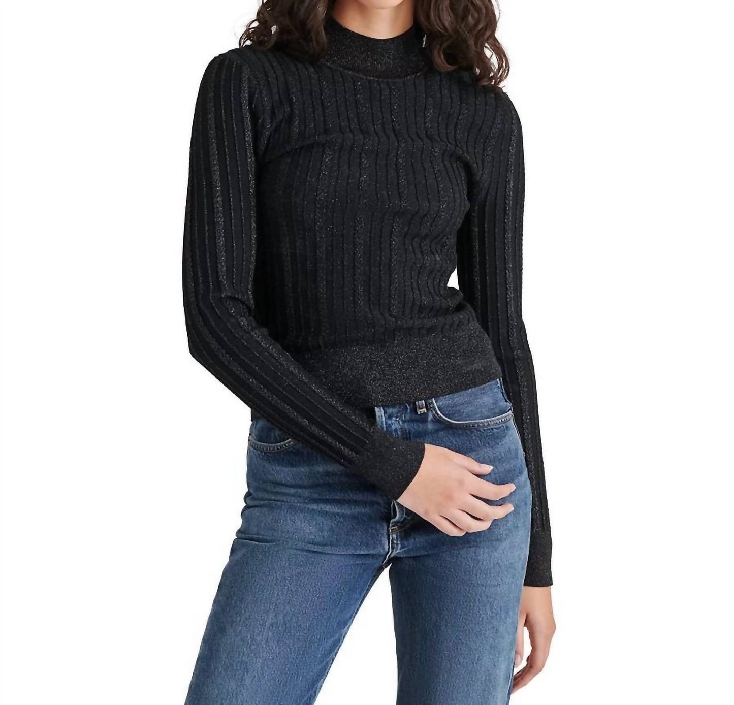 Steve Madden - Metallic Mockneck Sweater
