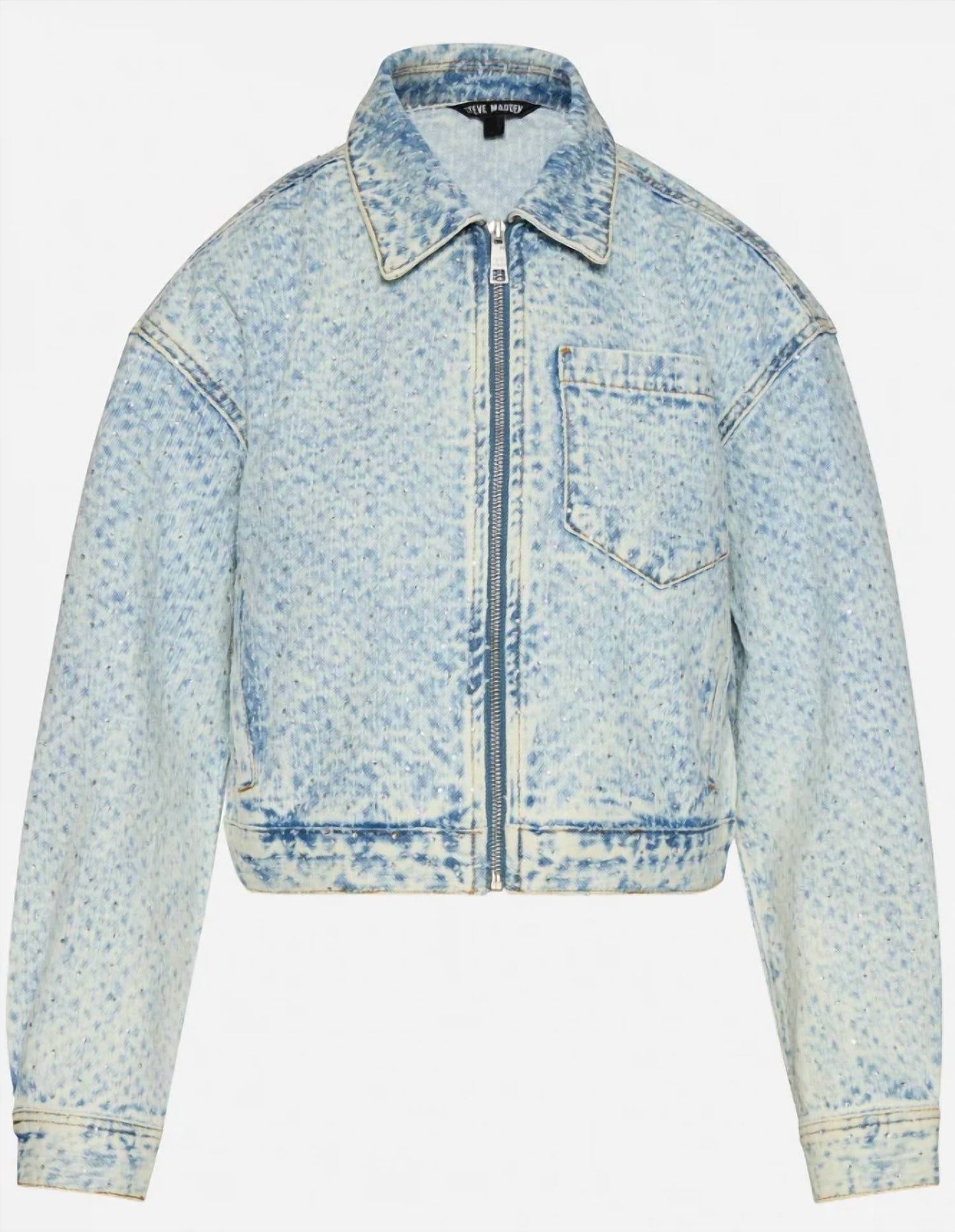 Steve Madden - Glacia Rhinestone Denim Jacket