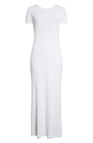 Atm - Rib Short Sleeve Maxi Dress