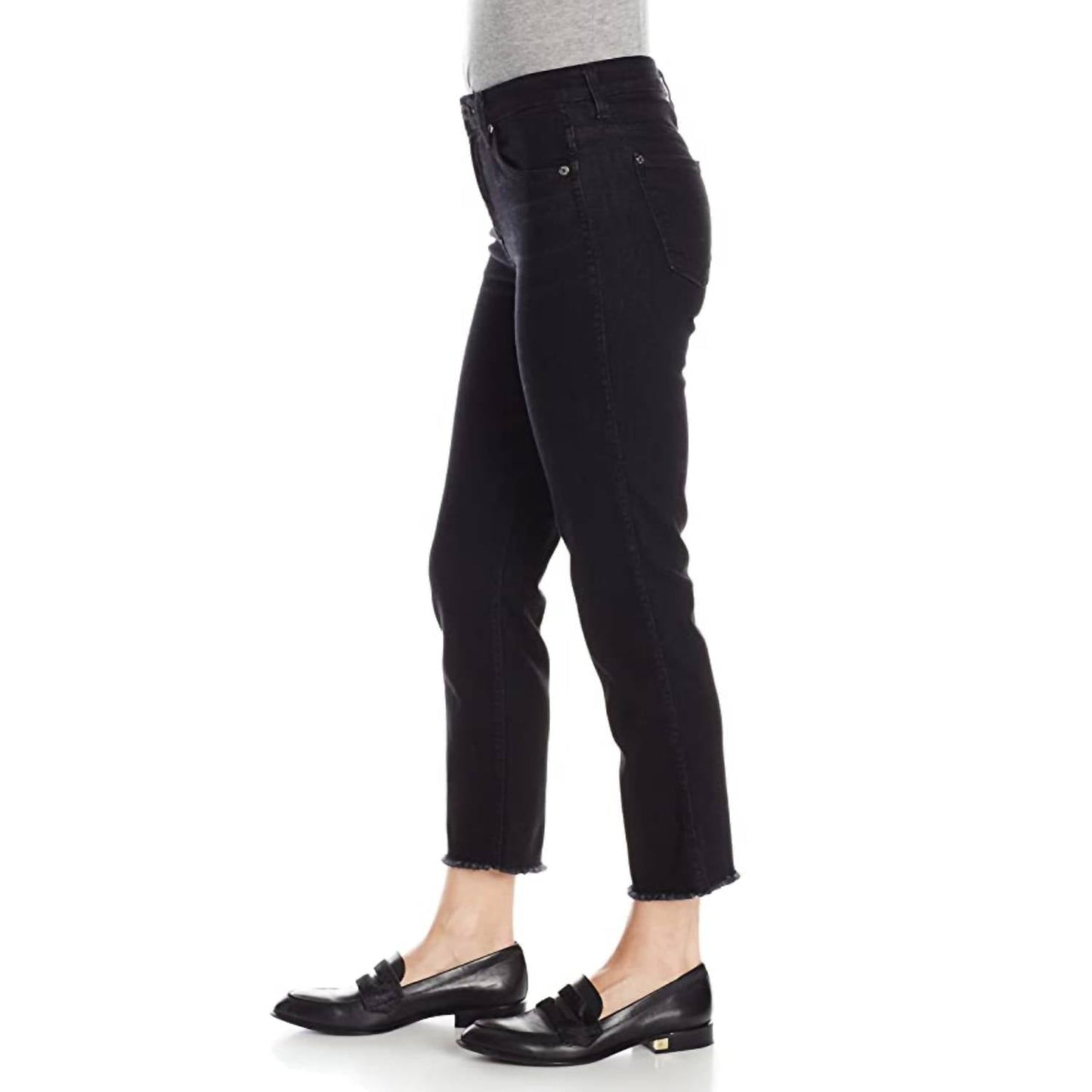 7 For All Mankind - Cropped High Waisted Vintage Straight Jean