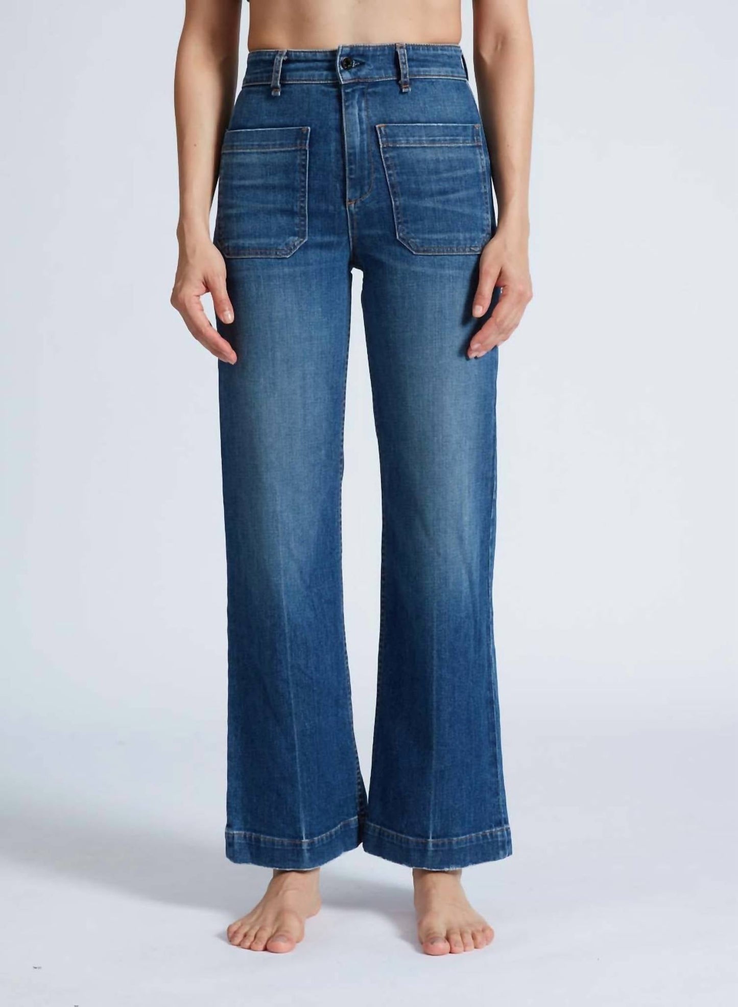 Askk Ny - Sailor Vintage Gunnison Cropped Wide Leg Jeans