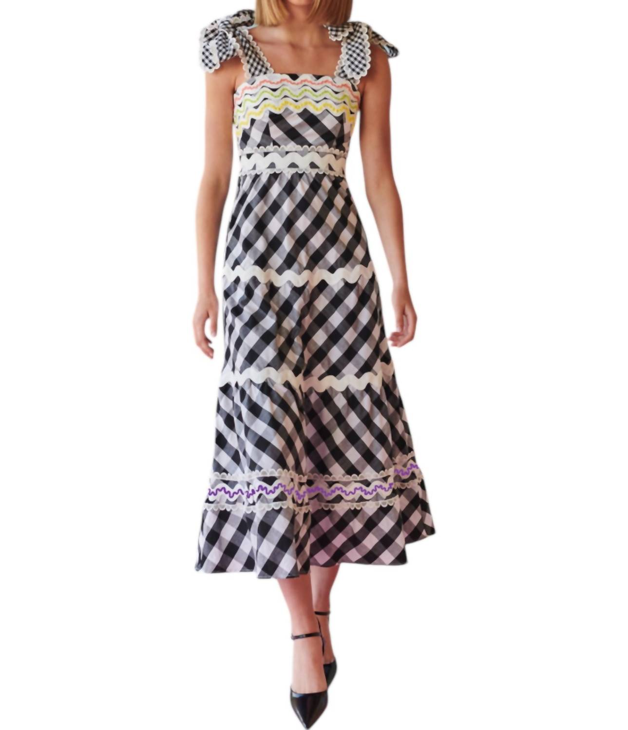 Celia B - Jade Vichy Midi Dress
