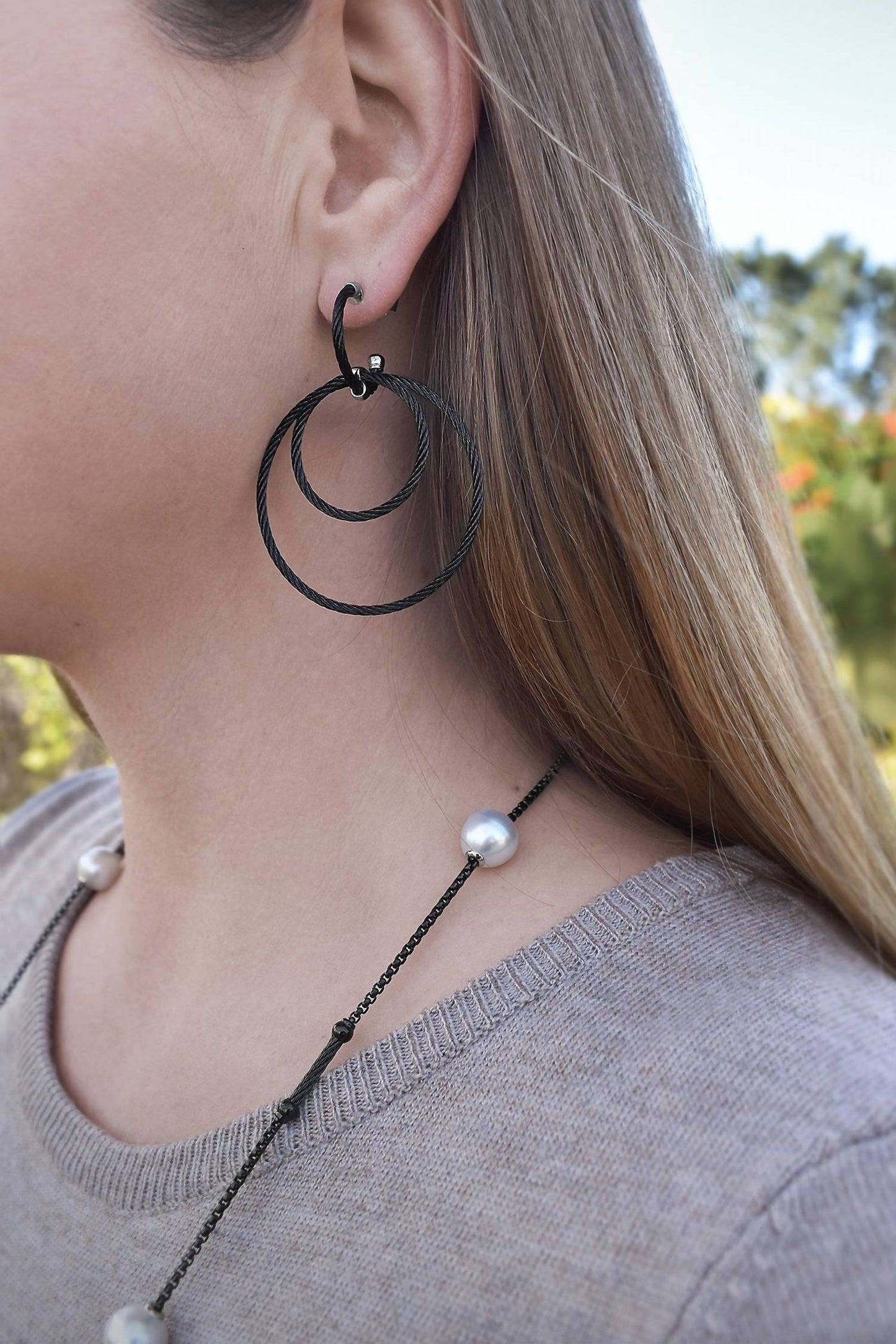 Alor - Triple Drop Hoop Earring