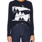 Autumn Cashmere - Snowscape Sweater With Skiers
