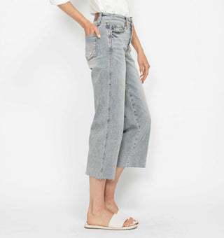 Judy Blue - Tummy Control Crop Wide Leg Jeans