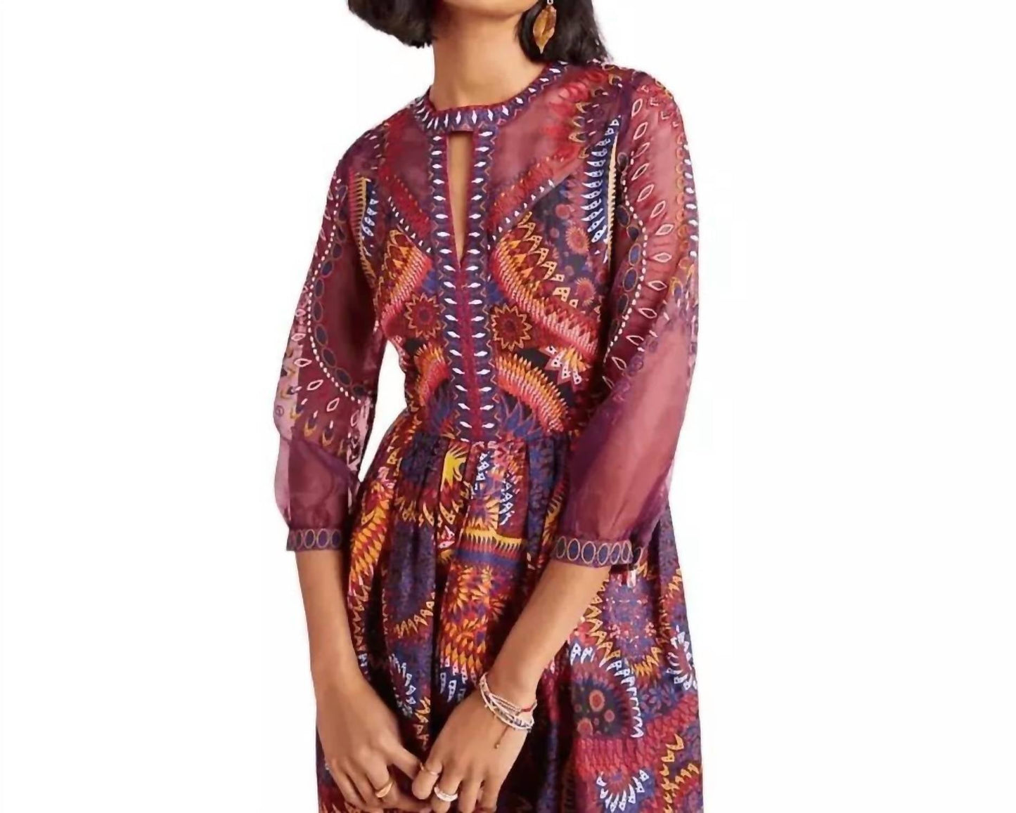 By Anthropologie - Maren Embroidered Maxi Dress