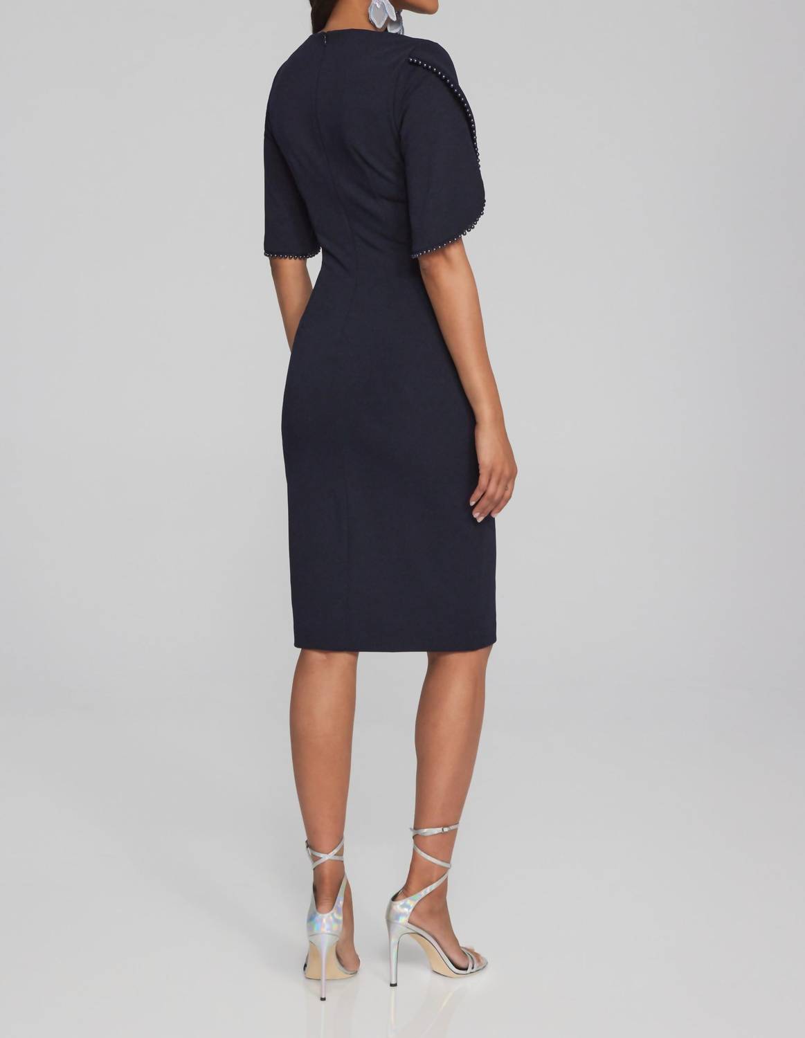 Joseph Ribkoff - Beaded Detail Tulip Sleeve Dress