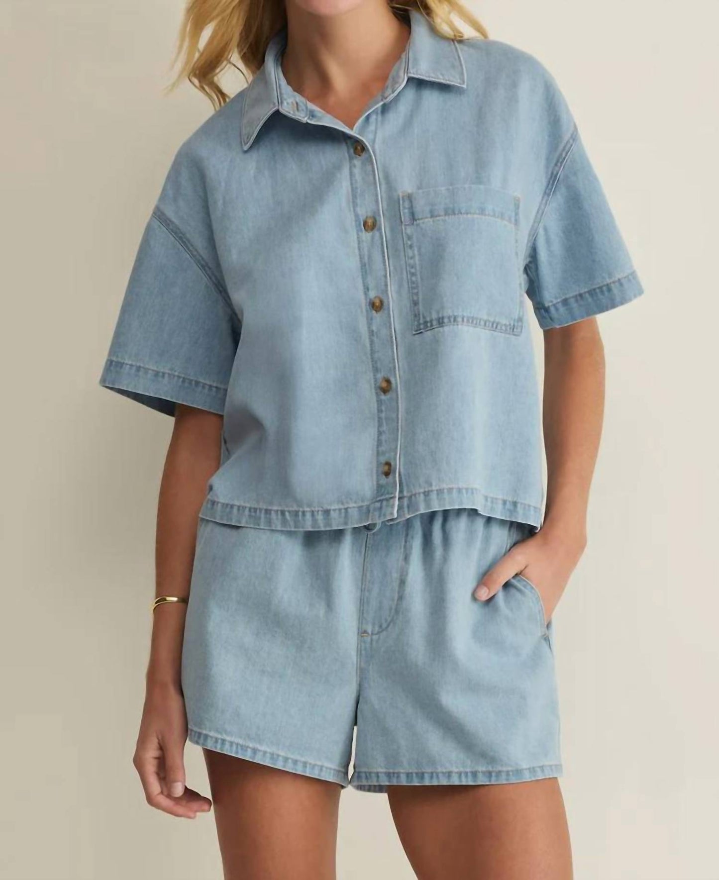 Z Supply - Everyday Denim Button Up Top