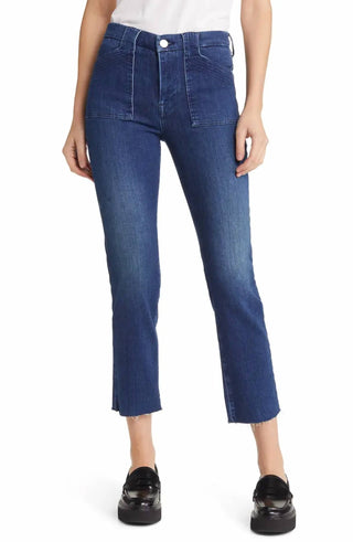 Frame - LE HIGH STRAIGHT TRAPUNTO JEANS