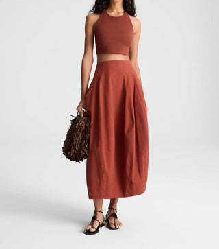 A.L.C. - Veda Stretch Cotton Midi Skirt