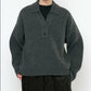 7115 By Szeki - Chunky Collared Recycled Wool Pullover