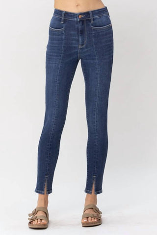 Judy Blue - High Waist Front Seam Detail Slit Skinny Jean