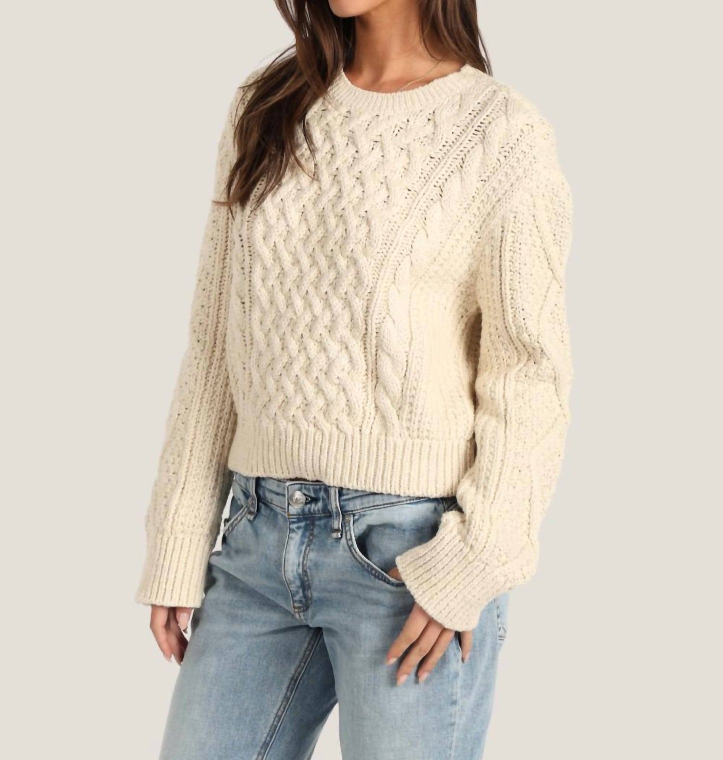 Dylan - Charlotte Cable Crew Sweater