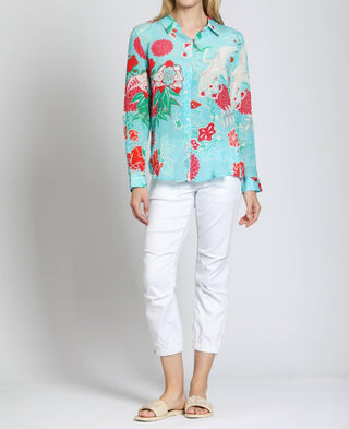 Apny - Multi Button-up Shirt With Roll-up Sleeve