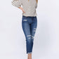 Judy Blue - Thermal Patch Boyfriend Jeans