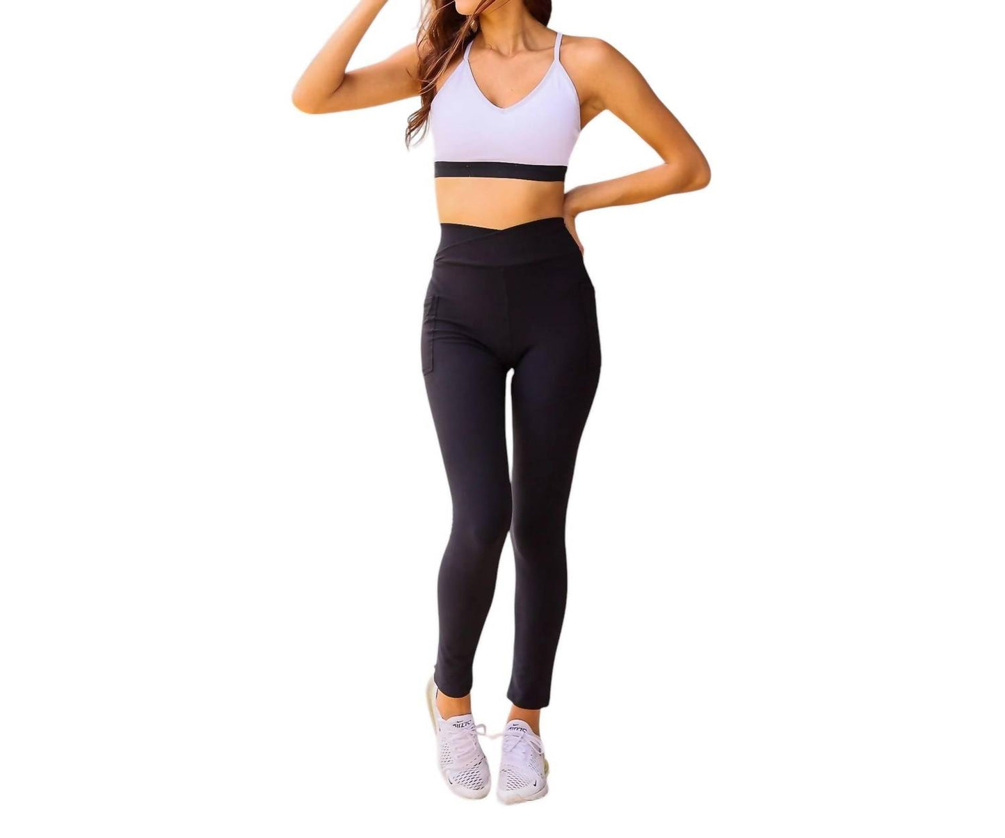 Julia Rose - Crossover Pocket Full Length Leggings