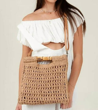 Lucca - Dewi Bamboo Handle Straw Bag