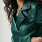 Joseph Ribkoff - Metallic Faux Leather Biker Jacket