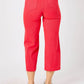 Judy Blue - High Waist Red Garment Dyed Tummy Control Crop Wide Leg