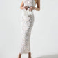 Bella Barnett - Teresa Pearl Sequin Midi Dress