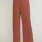 Entro - High Waisted Full Leg Pants With Pockets