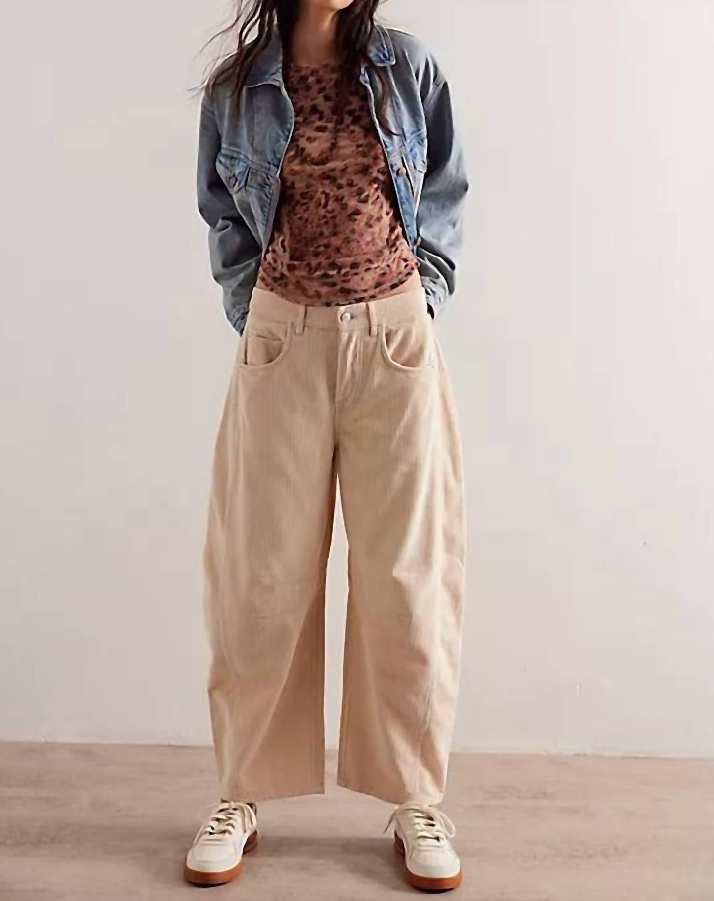 Free People - Good Luck Mid-rise Cord Barrel Jean
