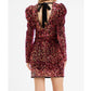 Adelyn Rae - Gale Velvet Sequins Puff Sleeve Mini Dress