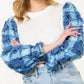 Thml - Denim Patchwork Sleeve Top