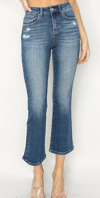 Risen - High Rise Ankle Flare Jeans