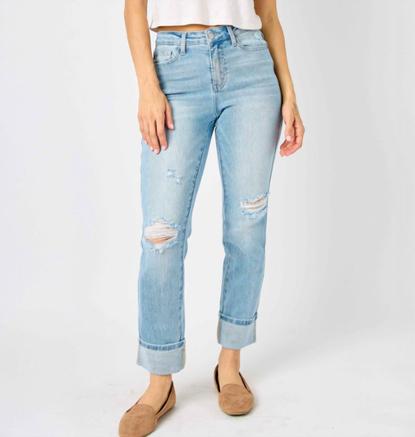 Judy Blue - Star Bright Boyfriend Jeans