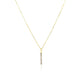 14k Yellow Gold Bar Pendant with Diamonds