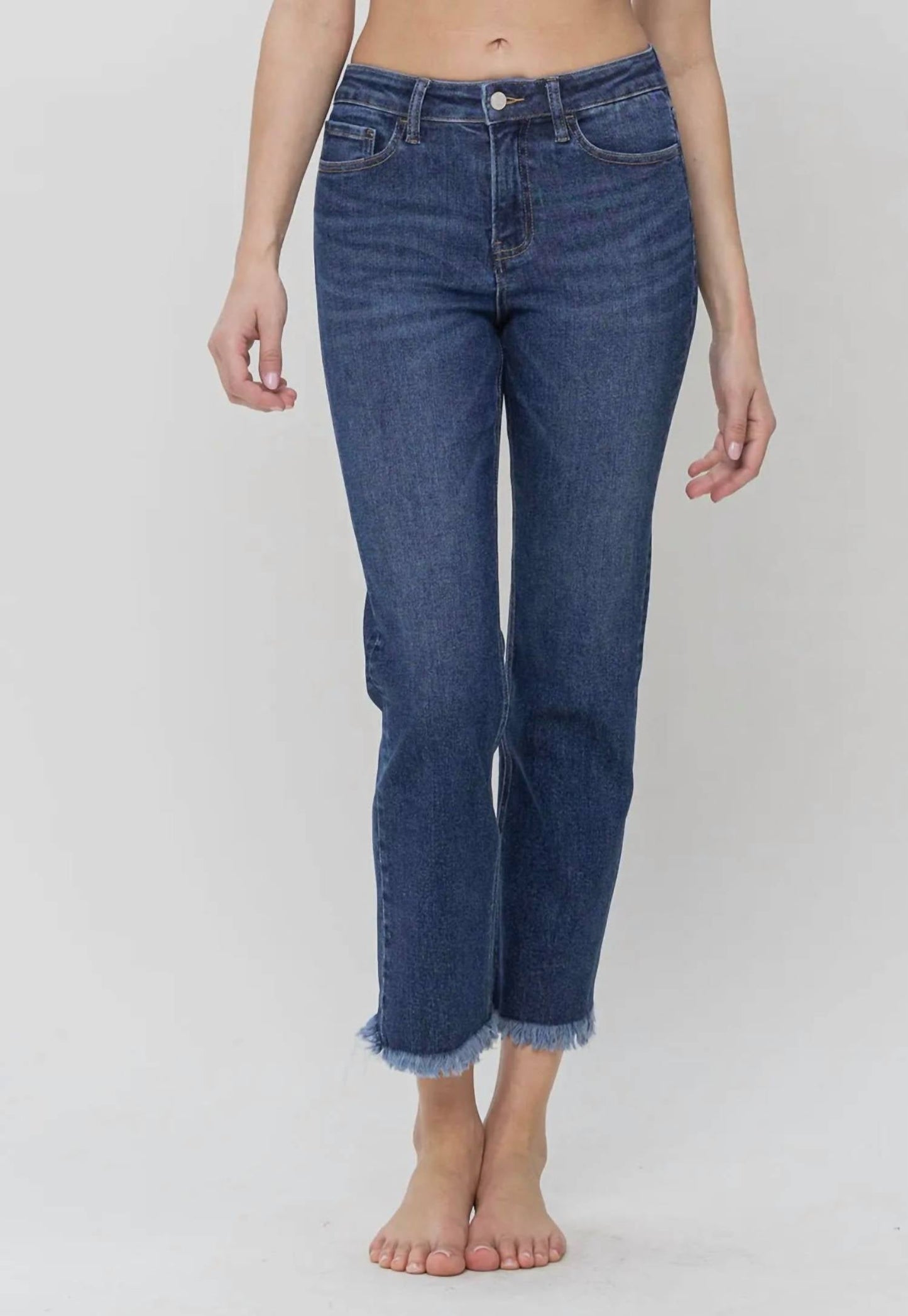 Lovervet - High Rise Crop Regular Straight Jeans