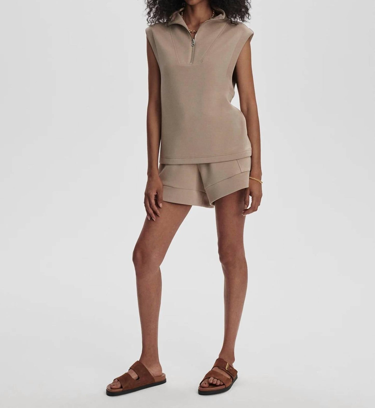 Varley - Magnolia Half Zip Tank