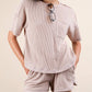 Very J - Oversized Two Tone Double Knit Top & Shorts
