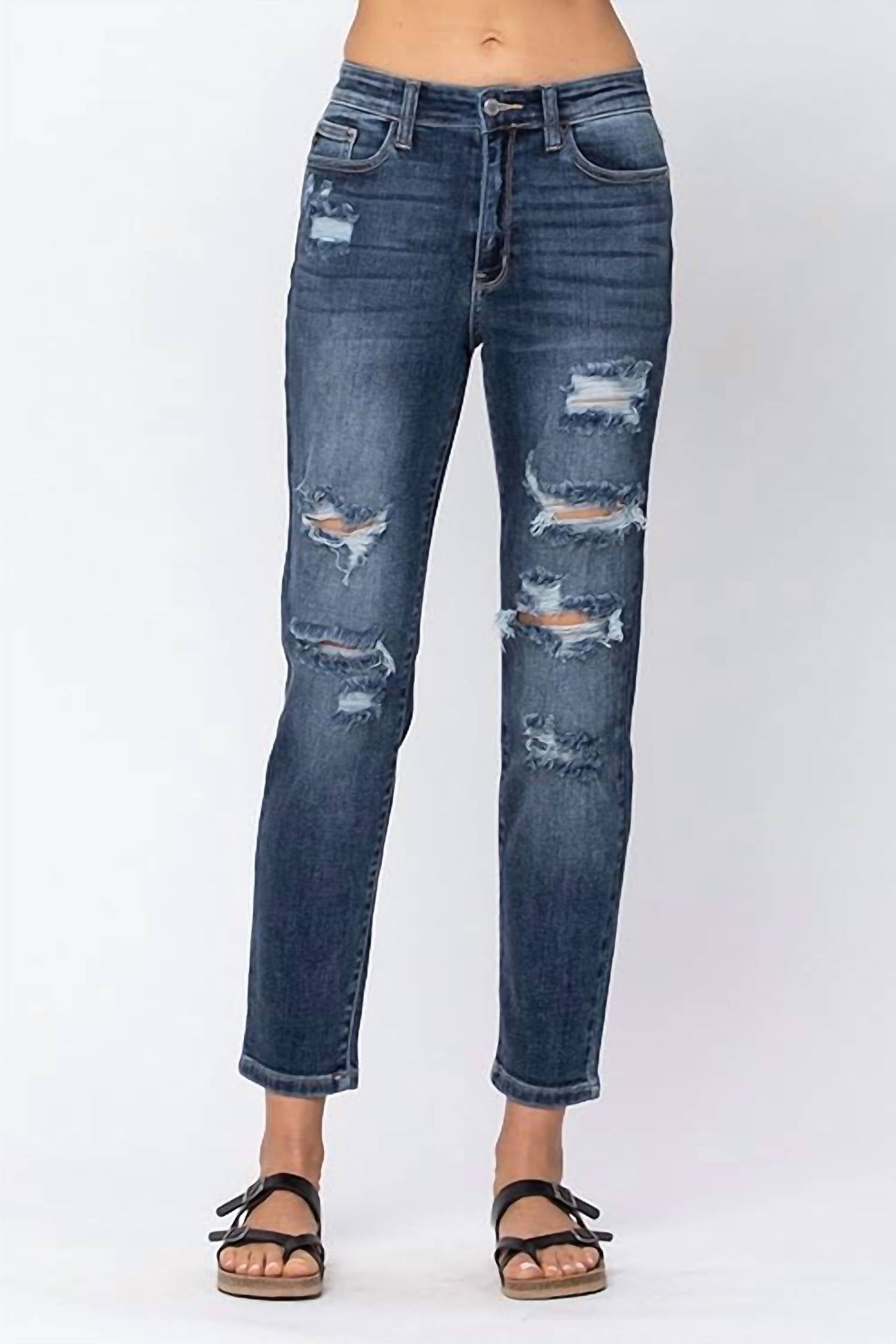 judy-blue-hi-waist-boyfriend-destroyed-hem-jeans