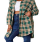 Double Take - Effortlessly Elegant Plaid Collared Shirt