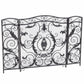 Mariella Traditional Floral Iron Fireplace Screen with Ornate Design