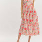 Entro - Floral Print Tie Shoulder Midi Dress