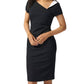 Joseph Ribkoff - Two-tone Asymmetrical Dress