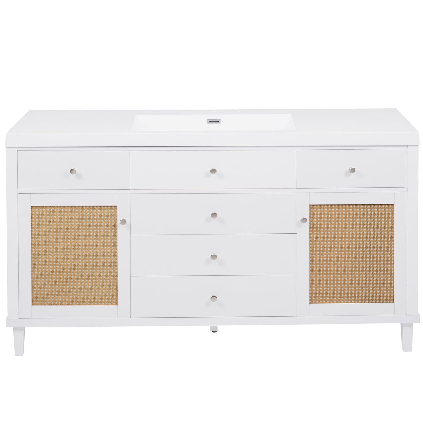 Bathroom Vanity With Sink, 5 Legs, Soft Close Drawers
